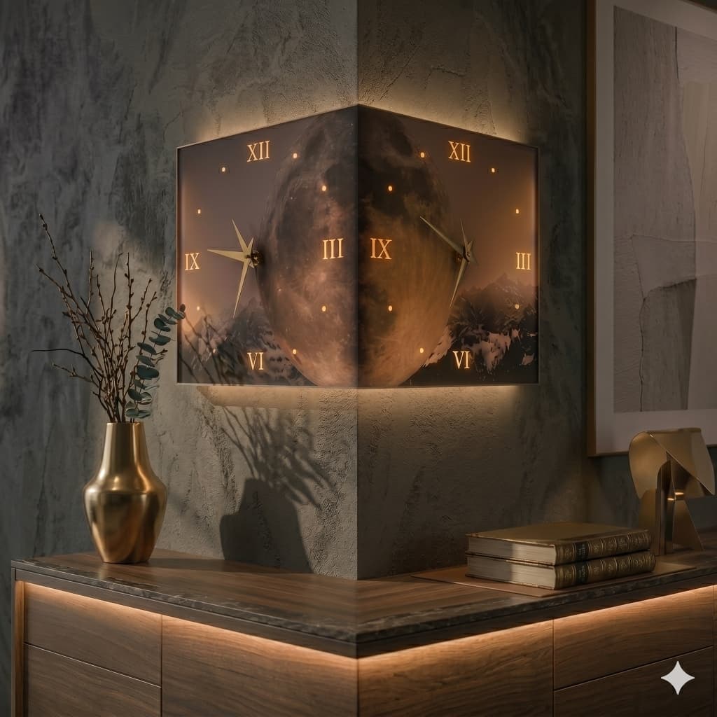 Celius Corner Wall Clock