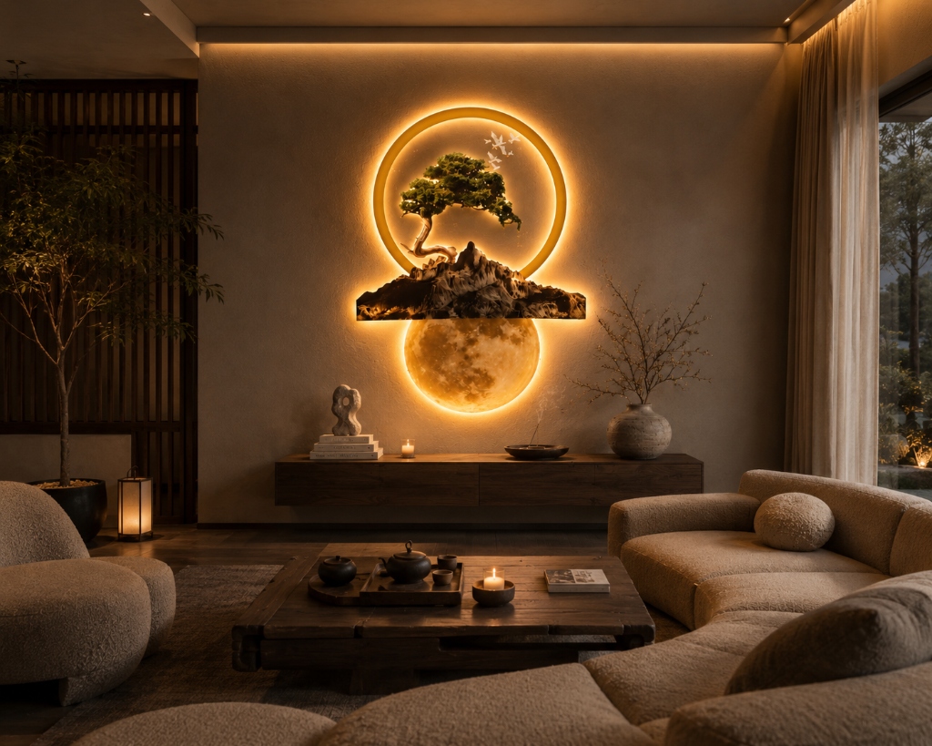 Sculptural Accent Chair in Living Room